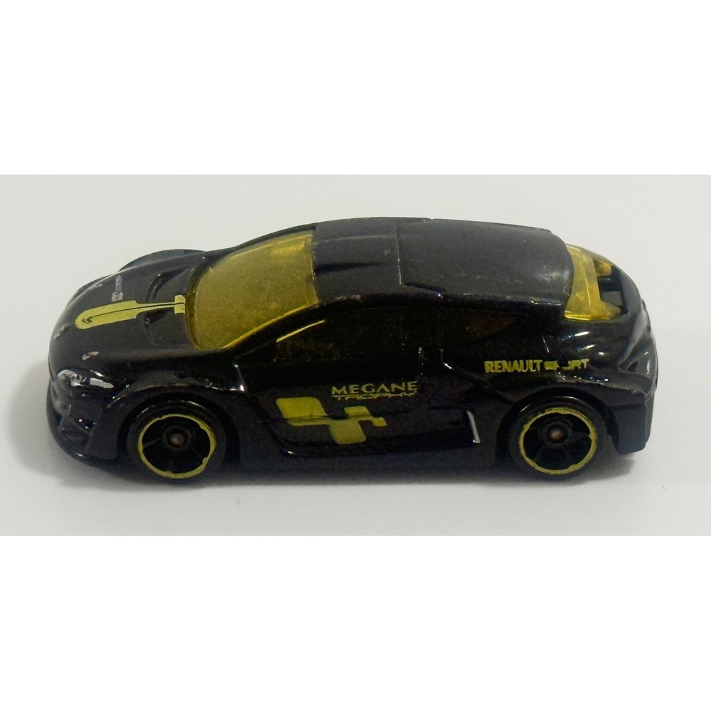 HOT WHEELS RENAULT SPORT MEGANE TROPHY BLACK 1:64 DIECAST 2.5" CAR W YELLOW